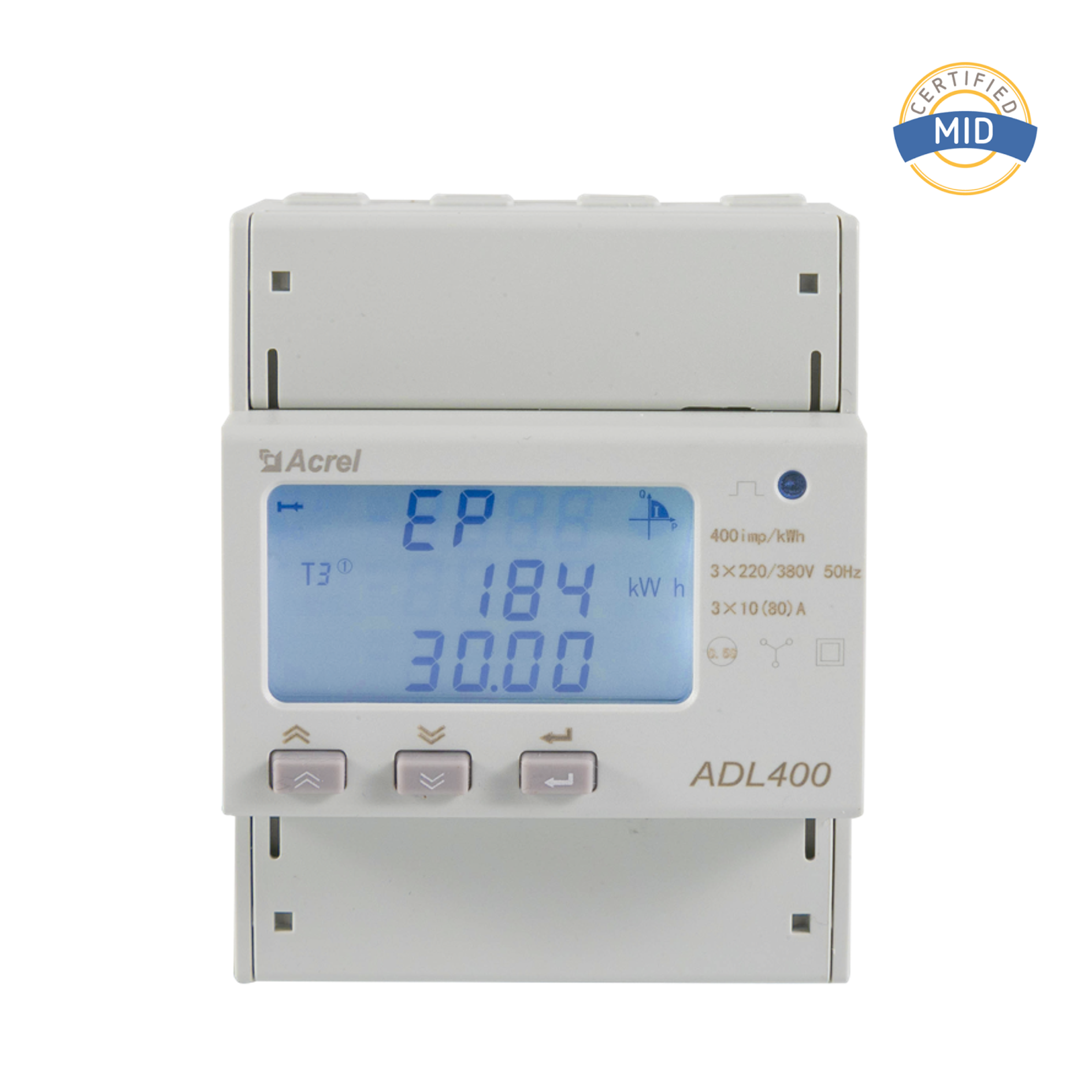 เครื่องวัดพลังงานอินพุต AC สามเฟส 100A สำหรับการวัดเครื่องชาร์จ EV