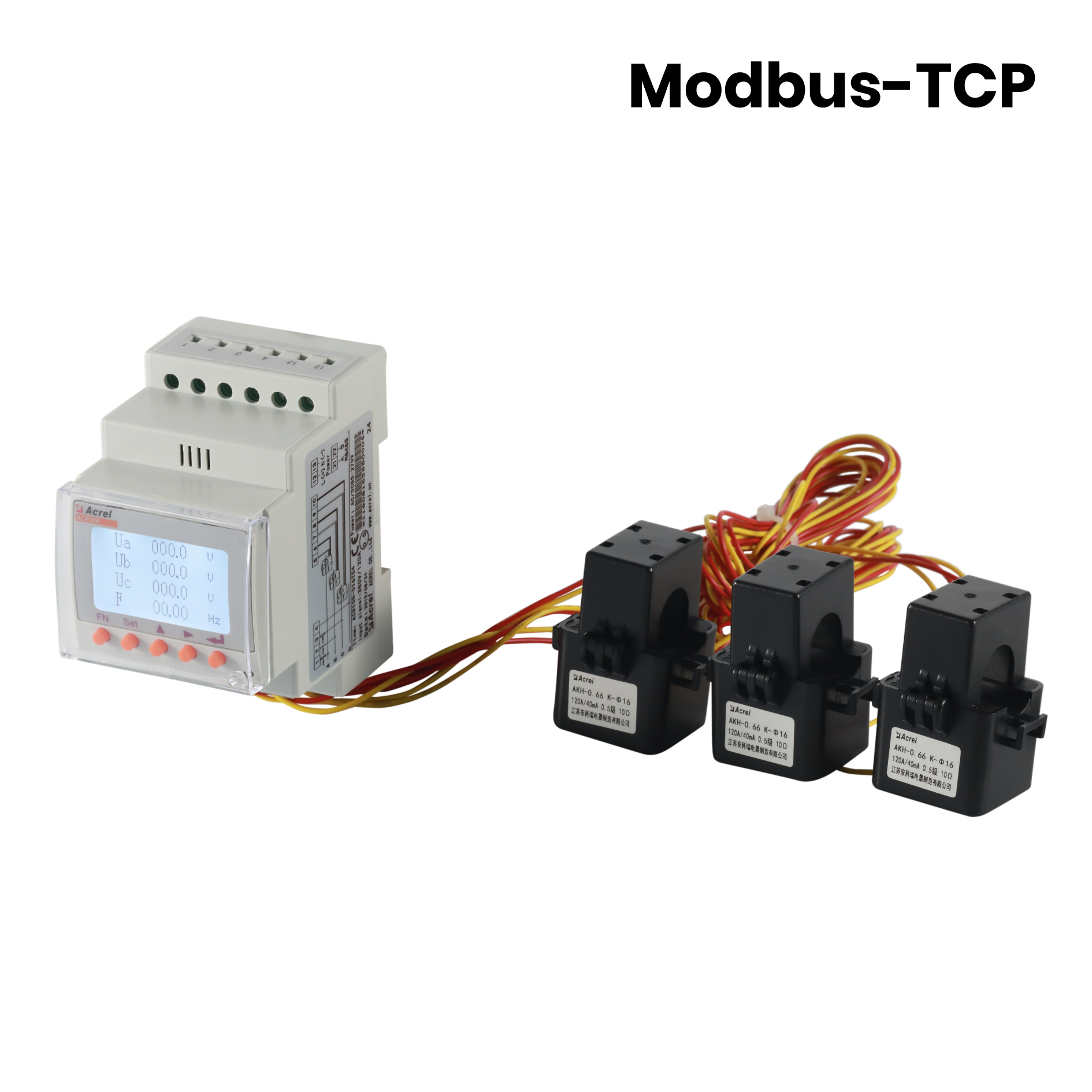 การสื่อสารผ่านอีเธอร์เน็ต Modbus-TCP เครื่องวัดพลังงานสามเฟส AC พร้อม CT ภายนอก